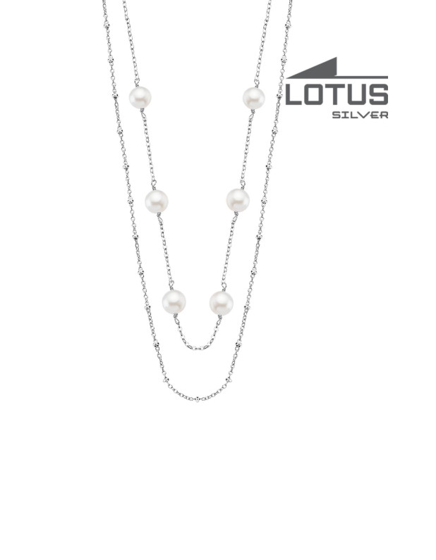 LOTUS SILVER WOMEN'S NECKLACE PEARLS LP3477